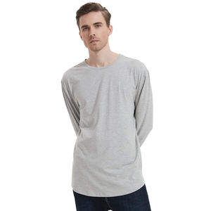 Vente en gros 100% T-shirt en coton pour hommes avec logo personnalisé T-shirt uni décontracté vierge Tissu tricoté Style formel - Product Image 2