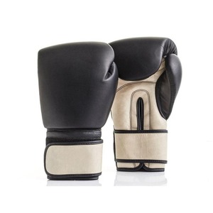 ถุงมือ MMA แบบมืออาชีพถุงมือมวยไทยสีดำเงาขนาด7ออนซ์ - Product Image 1