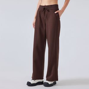 Pantalon de survêtement coupe ample Chic et confortable pantalon de survêtement baggy à jambe droite pour femme pantalon décontracté en tissu doux pour un usage quotidien - Product Image 3