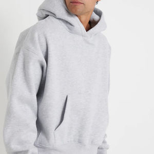 Sudaderas con capucha de gran tamaño informales de invierno para hombre, forro polar transpirable, hombros caídos, peso ligero, diferentes colores, logotipo personalizable - Product Image 5