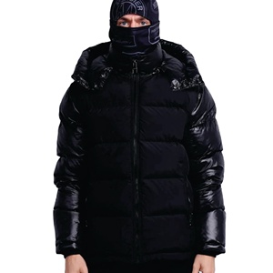 Veste matelassée d'hiver unisexe personnalisée, imperméable, coupe-vent, écologique, respirante, à capuche, en nylon, doublure en polyester et coton - Product Image 1