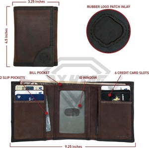 กระเป๋าสตางค์หนังสำหรับผู้ชายคุณภาพระดับพรีเมี่ยมให้ผลกระทบสูงมีคุณสมบัติการออกแบบที่กำหนดเองได้ราคาที่ดีที่สุดแบบเปิดโล่งกระเป๋าสตางค์ขายดี - Product Image 4