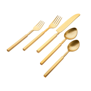 Dîner parties or en acier inoxydable couverts ensemble dîner couteau cuillère maison cuisine restaurant vaisselle mariage événement décor 2024 - Product Image 1