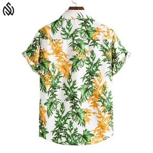 เสื้อฮาวายแขนสั้นสำหรับผู้ชายเสื้อออกแบบได้ตามต้องการสำหรับฤดูร้อน - Product Image 3