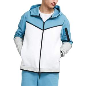 Vente en gros personnalisé 220g Tech polaire solide écologique léger hommes surdimensionnés survêtements sweat à capuche zippé sweats hiver - Product Image 3