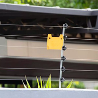 Alarmapparatuur Zonne-Hekwerk Beveiligingssysteem Elektrisch 358 Hek Metalen Stalen Villa Gepoedercoat Elektrisch Hek
