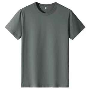 T-shirts pour hommes en mélange d'élasthanne/coton de qualité supérieure 180g sérigraphiés en relief personnalisés à manches courtes unis vierges coupe régulière rapide - Product Image 2