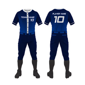 Ensemble de pantalon en jersey de baseball commande en gros Logo de l'équipe personnalisé numéro de nom brodé Kit d'uniforme haute performance - Product Image 1