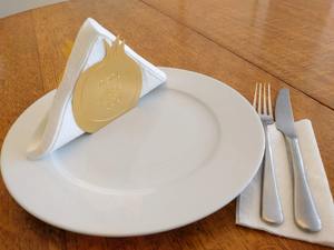 Pomegranate Shape Gold Finished <b>Napkin</b> Holder for Dining Table Kitchen Counter Home Decor Guest Serving and Special Occasions - Product Image 2