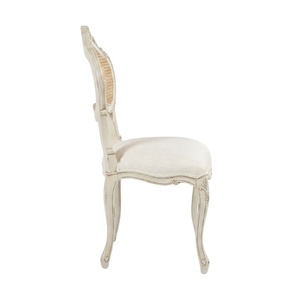 Chaise en rotin antique, style français, chaise d'appoint, chaise de salle à manger en bois et en cannage, style victorien, meubles pour salle à manger et hôtel - Product Image 5