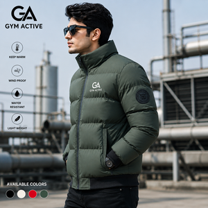 Chaqueta Acolchada de Invierno para Hombre GYM ACTIVE, con Capucha, Brillante, de Poliéster/Algodón, Cálida, Informal para Exteriores, con Logotipo Personalizado, OEM, ODM, Venta al Por Mayor - Product Image 5