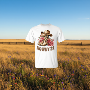 เสื้อยืดวันเกิดครบรอบ 21 ปี สไตล์คาวเกิร์ลตะวันตก สำหรับสาววัย 21 ปี  แบบปรับแต่งได้ - Product Image 2