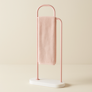 Luxury Gold Metal Towel <b>Rack</b> With <b>Black</b> Marble Base Modern Freestanding Towel Stand For Bathroom Bedroom Stylish Minimal Design - Product Image 3