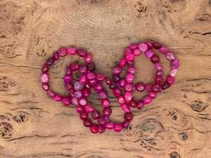 High Quality Pink Agate Tumbled <b>Beads</b> Stone <b>Bracelet</b> Crystal Gemstone Fashion Jewelry <b>Men</b> and Women Gift Energy Wholesaler - Product Image 5