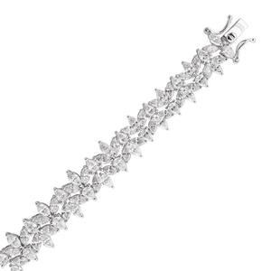 Elegant Tennis Bracelet <b>for</b> <b>Women</b> <b>Silver</b> Plated with Zircon Stones Party Jewelry - Product Image 2