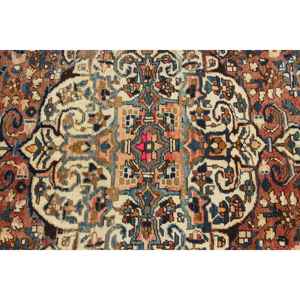 Tapis turc, tapis vintage 5,1x6,7 pieds, tapis en laine marron à motifs floraux - Product Image 3
