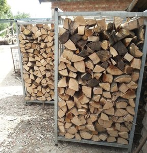 Hardwood Firewood Logs <b>Stackable</b> Storage <b>Crate</b> Outdoor Wood Rack for Chimney and Fireplace Use. - Product Image 5