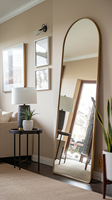 Grand miroir en bois naturel avec une épaisseur de 5 mm pour votre maison. Utilisation en chambre à coucher, salon et appartement