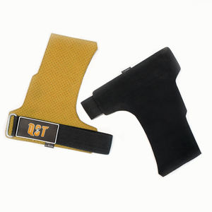 Custom Logo Cowhide Adjustable Gym Grips Non-Slip Weightlifting Hand Grips for Pull-Ups Deadlifts Training <b>Wrist</b> <b>Support</b> - Product Image 6