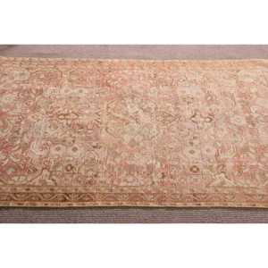 Vintage Accent Rug 3.8x6 ft, Turkish <b>Brown</b> Ombr <b>Wool</b> Rug - Product Image 4