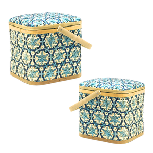 PANIERS DE RANGEMENT EN BAMBOU Décoratifs Artisan avec Panier de Rangement de Fruits à Motif de Fleurs avec Panier Cadeau Coloré - Product Image 1