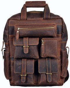 Mochila de cuero de vaca de estilo moderno para hombre, mochila de cuero auténtico de grano completo, novedad - Product Image 5