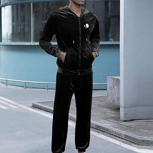 ชุดวอร์มกำมะหยี่ผู้ชายเทรนด์ปี 2026 ชุดลำลองสุดหรู สวมใส่สบาย เสื้อฮู้ดและกางเกงขายาวสำหรับผู้ชาย - Product Image 4