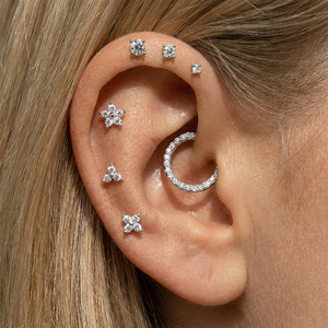 <span class=keywords><strong>Orecchini</strong></span> a perno unisex in argento sterling 925 stile minimalista Ins, con moissanite a 4 griffe incastonata a castone, 2mm 3mm 4mm - Product Image 1