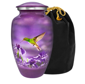 High Quality Customized Design Hummingbird Cremation Urn Enameled Aluminum Adult Funeral Memorial Burial <b>Ashes</b> <b>Keepsake</b> Urns - Product Image 3