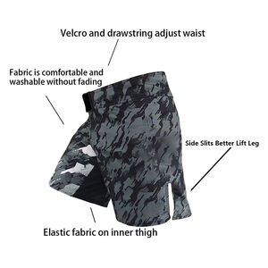 กางเกงมวยไทยขาสั้นสำหรับผู้ชายกางเกงมวยสำหรับออกกำลังกายระบายอากาศได้ดีกางเกงชกมวยแบบมีสีออกแบบได้ตามต้องการ - Product Image 4