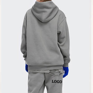 Chándal de lana con capucha y logotipo lateral personalizado para mujer, chándal de 100% algodón para correr, chándal informal para gimnasio, pantalones para correr - Product Image 6