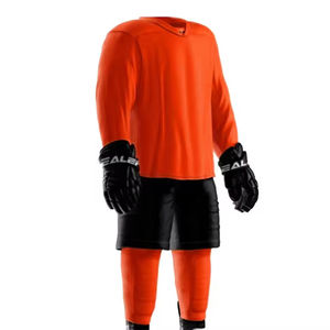 Jersey majestuoso en blanco Uniforme de hockey sobre hielo personalizado Jersey de hockey de poliéster puro - Product Image 4