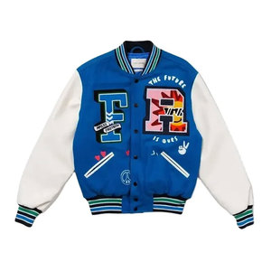 Chaqueta Varsity de Lana y Lona para Hombre, de Alta Calidad, OEM, con Logotipo Bordado Personalizado, Transpirable, Ecológica, de Manga Larga, Estilo Letterman - Product Image 6