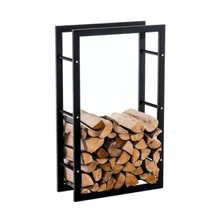 Minimalist iron log rack with compact design for small apartments using wood burning <b>stoves</b> for heating purposes - Product Image 2
