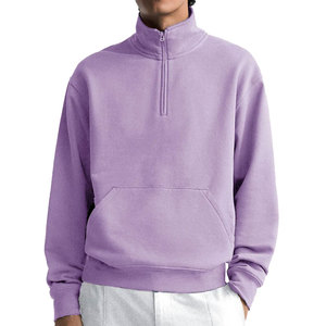 Sweat-shirts à fermeture éclair pour hommes de haute qualité, en coton et polyester, veste à demi-zip, pull à poche cargo, coupe-vent - Product Image 1