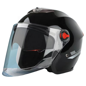 Venta caliente Four Seasons doble lente 3/4 media cara motocicleta <span class=keywords><strong>casco</strong></span> <span class=keywords><strong>de</strong></span> alta definición antiniebla - Product Image 5