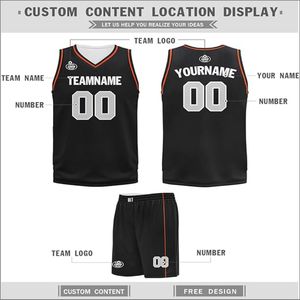 Camiseta de baloncesto reversible personalizable de 100% poliéster para hombre, conjunto de uniforme de entrenamiento transpirable barato personalizado - Product Image 4