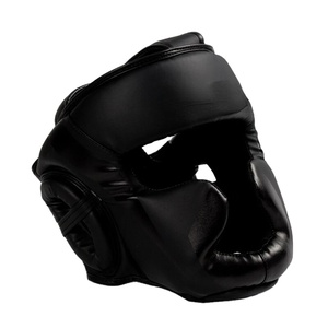 MMA KarateHelmet <b>Boxing</b> Head Guard Protector <b>Headgear</b> Taekwondo Protection Cowhide Leather Adult Unisex - Product Image 1
