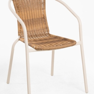 Muebles de aluminio y ratán combinados para proyecto de cafetería y hotel fabricados en Indonesia - Product Image 1