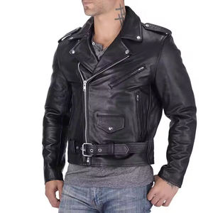 Chaquetas de cuero de vaca genuina totalmente personalizadas para hombres/nueva llegada chaqueta de cuero de diseño personalizado de moda para hombres - Product Image 4
