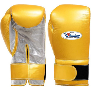 Guantes de Boxeo Profesionales de Cuero Dorado y Plateado con Velcro en la Muñeca, Guantes de Entrenamiento y Sparring para Hombres y Mujeres - Product Image 1