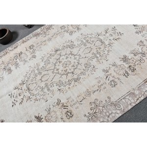 Clásico Vintage 5,2X9 pies blanco Beige lana alfombra turca tejido plano Patchwork patrón látex para sala de estar pasillo decoraciones - Product Image 5