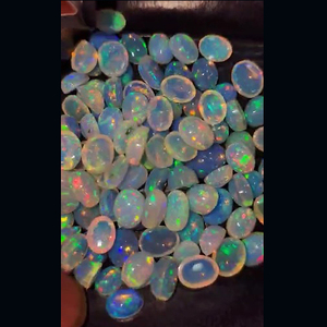 US $108 98 pièces d'opale éthiopienne naturelle 8x6mm 7x9mm 11x9mm cabochon ovale 210 Cts Lot Iroc ventes qualité opale blanche cabine de pierres précieuses - Product Image 1