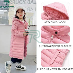 Veste matelassée longue à capuche respirante d'hiver de haute qualité Razorts, fermeture éclair, capuche amovible - Product Image 4