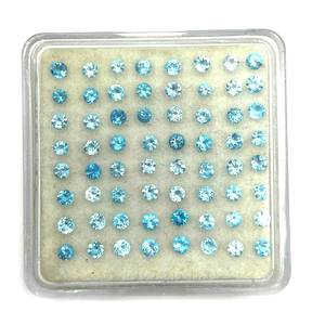 Topacio azul suizo de 2,25mm, piedra de corte redondo, Topacio Azul Natural, cuentas de piedras preciosas sueltas facetadas para la fabricación de joyas por mayorista indio - Product Image 6