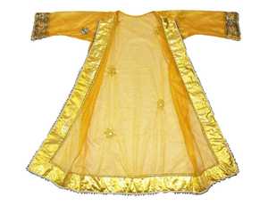 Vieux Kimono Boho Agrémenté Brodé Lourd Broderie Longue Robe Unique pour Femmes avec Paillettes Perles Bouton Décorations - Product Image 4