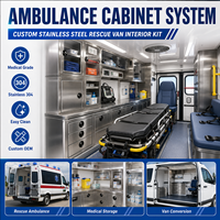 Kit de conversion d'ambulance de qualité médicale avec armoire en acier inoxydable pour véhicule de secours