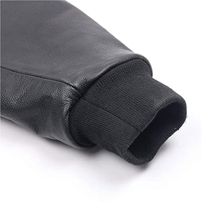 Chaqueta universitaria de estilo urbano para hombre con parches gráficos llamativos y chaqueta universitaria sostenible con cremallera frontal para hombre - Product Image 2