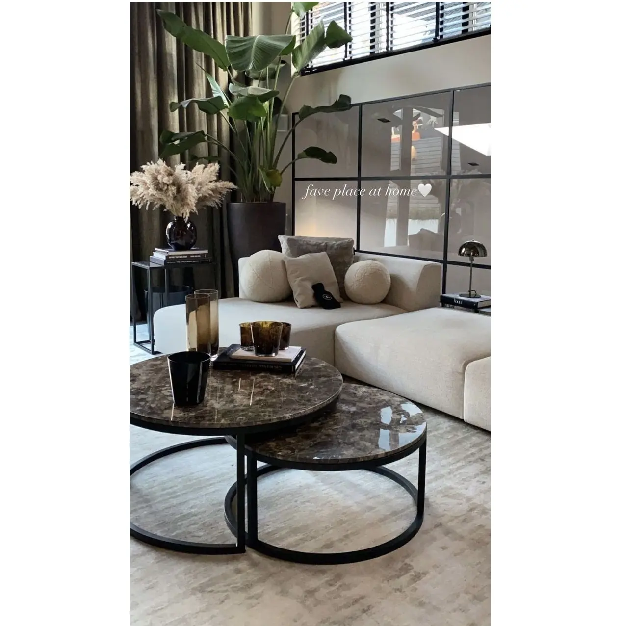 Moderner Nesting Runder Tisch aus Eisen und Marmor Hotel Luxus möbel 2er-Set Couch tisch Abgerundete Marmorplatte Großhandel