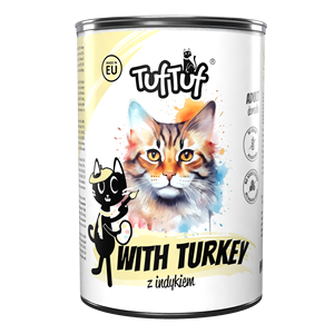 TufTuf Nourriture humide pour chats en conserve - 400 g - Dinde - Product Image 1